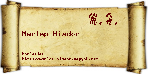 Marlep Hiador névjegykártya